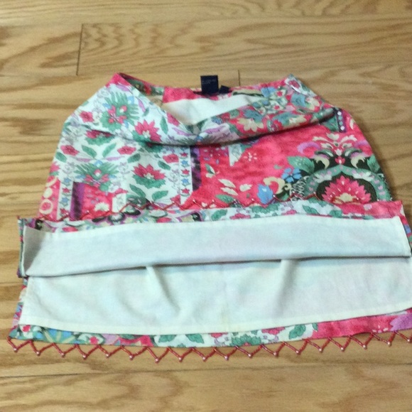2 Boston Proper pink floral beaded pencil skirt - Picture 8 of 14